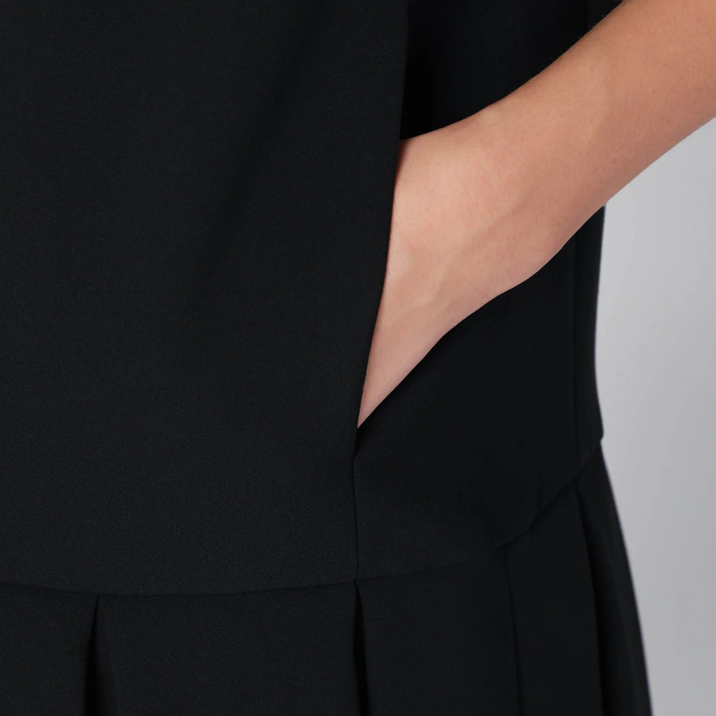 Moschino Black mini dress with pleats
