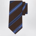 Ferragamo Brown/Green Regimental Jacquard Tie