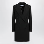 Ferragamo Black double-breasted wool-blend suit