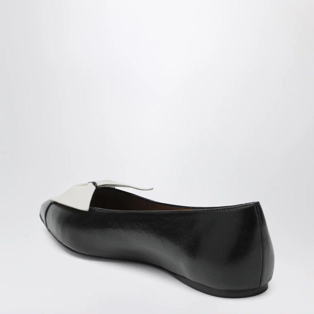 Ferragamo Soft bow ballerina flats Black/Mascarpone