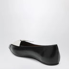 Ferragamo Soft bow ballerina flats Black/Mascarpone
