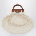 Longchamp Ecru La Pliage Filet small