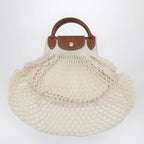Longchamp Ecru La Pliage Filet small