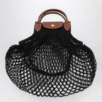 Longchamp Black La Pliage Filet small