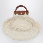 Longchamp Ecru La Pliage Filet small