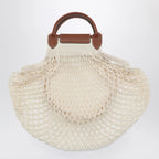 Longchamp Ecru La Pliage Filet small