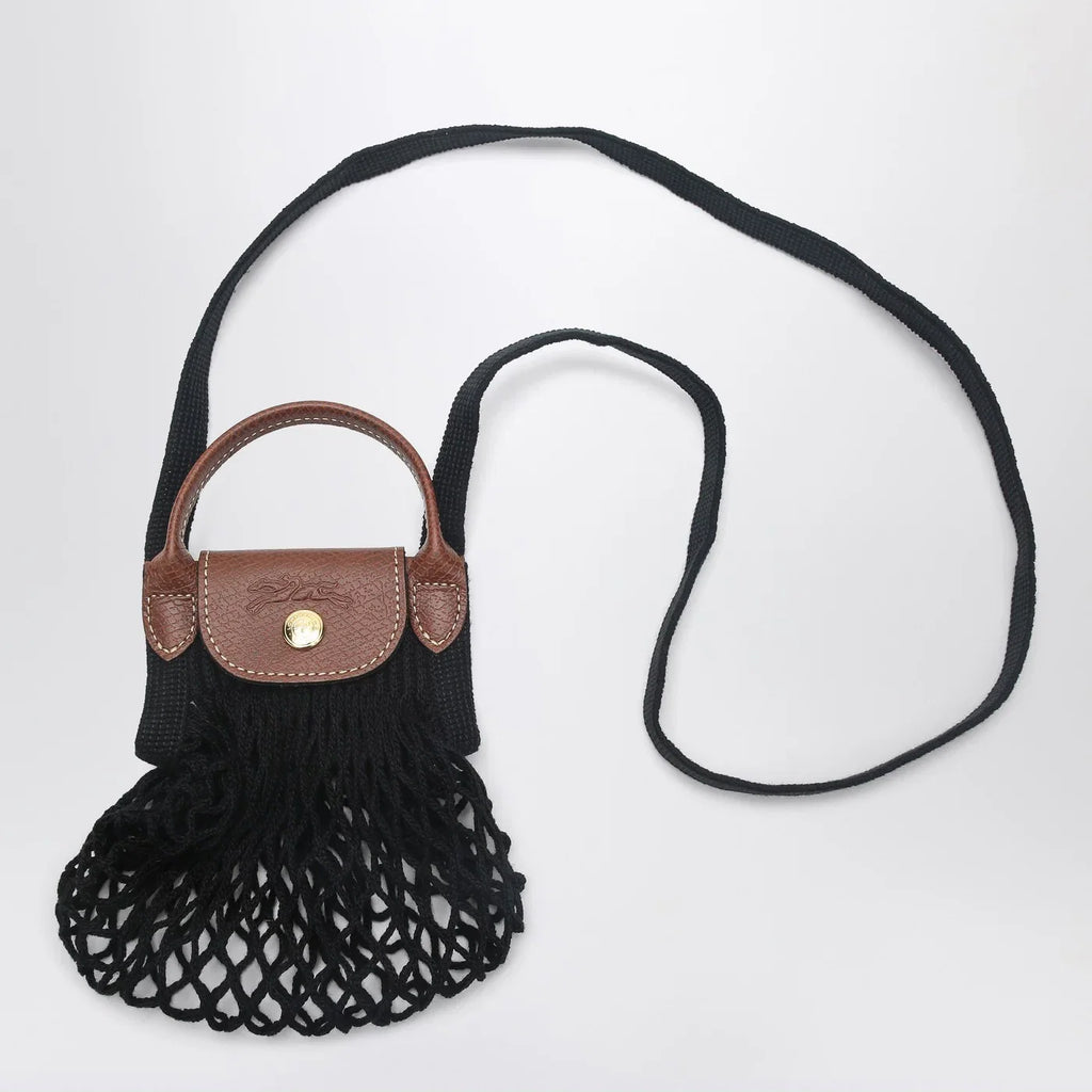 Longchamp Black Le Pliage Filet XS bag