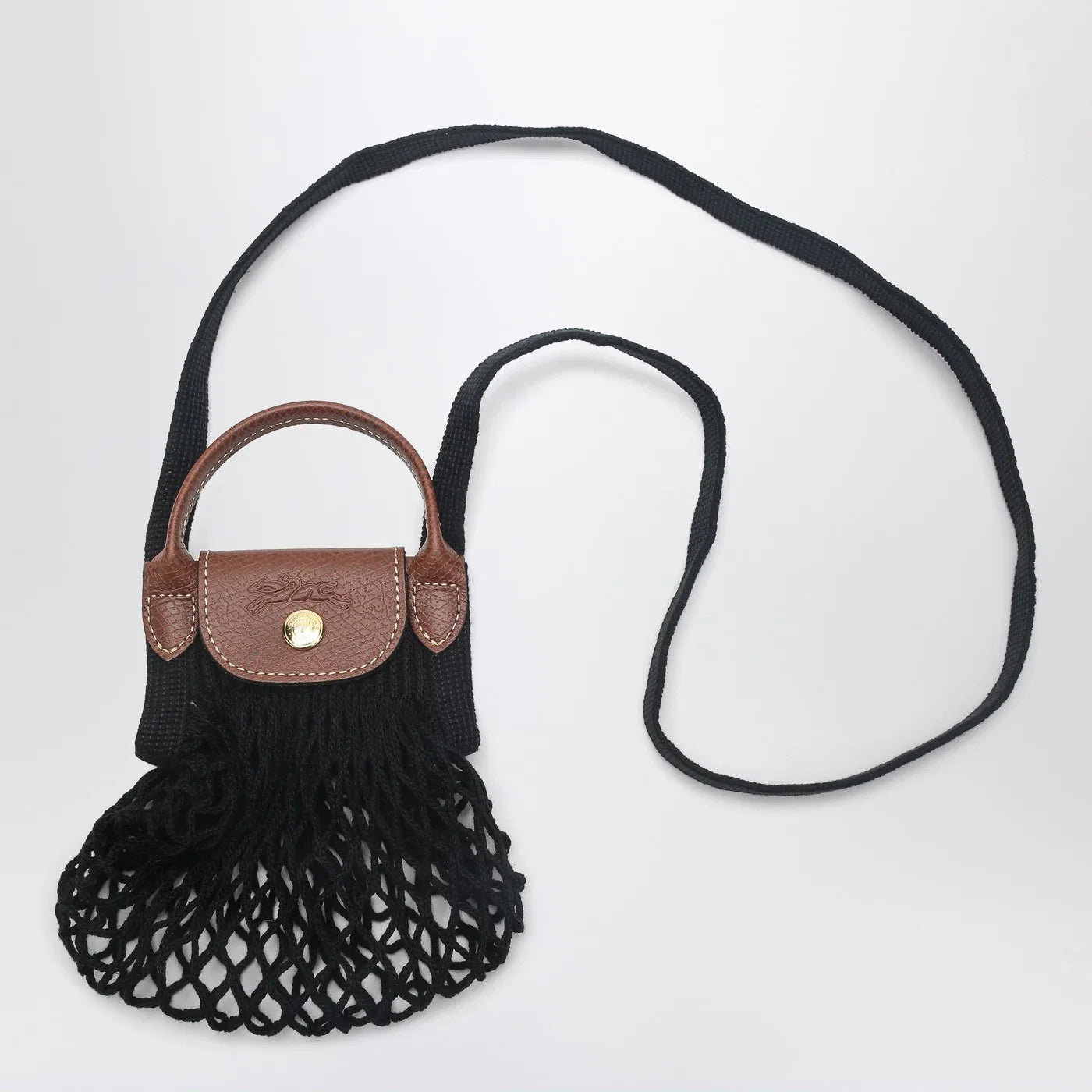 Longchamp Black Le Pliage Filet XS bag