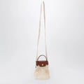 Longchamp Ecru Le Pliage Filet XS bag