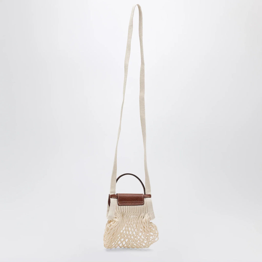 Longchamp Ecru Le Pliage Filet XS bag