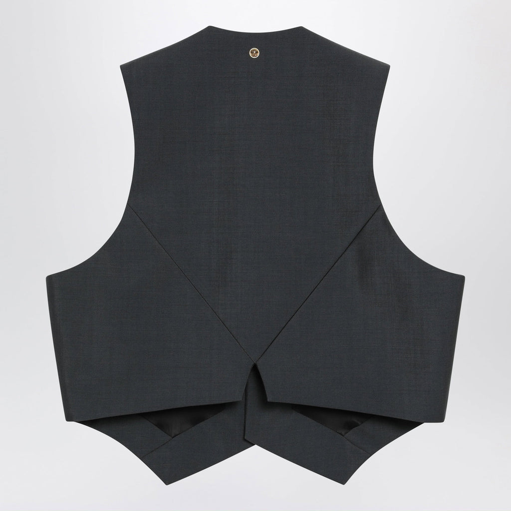 Versace Grey mohair wool vest