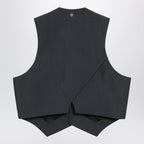 Versace Grey mohair wool vest