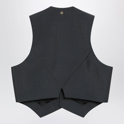 Versace Grey mohair wool vest
