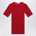 Versace Red wool T-shirt with embroidered logo