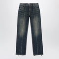 Versace Washed regular-fit cotton jeans in dark blue denim