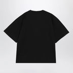 Versace Black cotton jersey T-shirt with Medusa embroidery