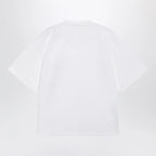 Versace White cotton jersey T-shirt with Medusa embroidery