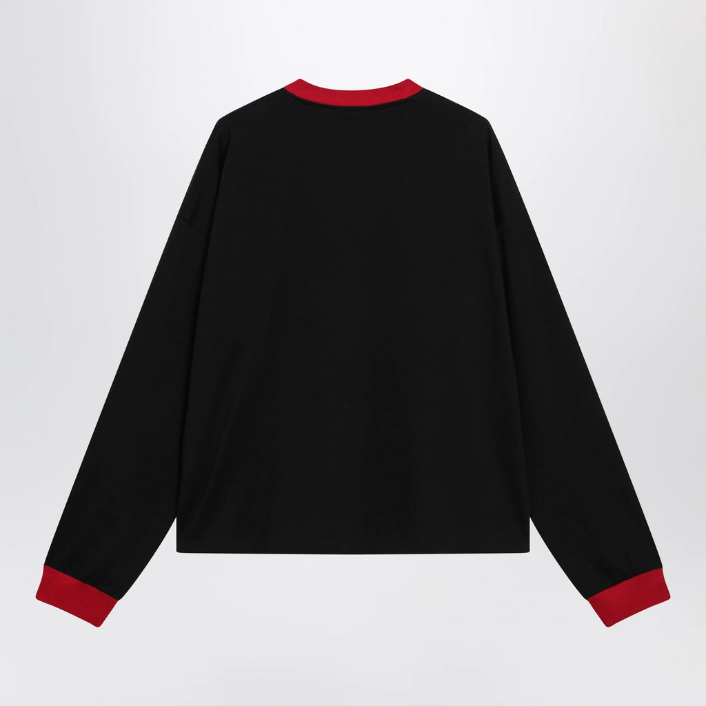 Versace Black/red long-sleeve T-shirt