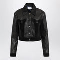 Versace Slim black leather blouson