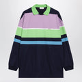 Versace Color-block striped long-sleeve cotton mini dress