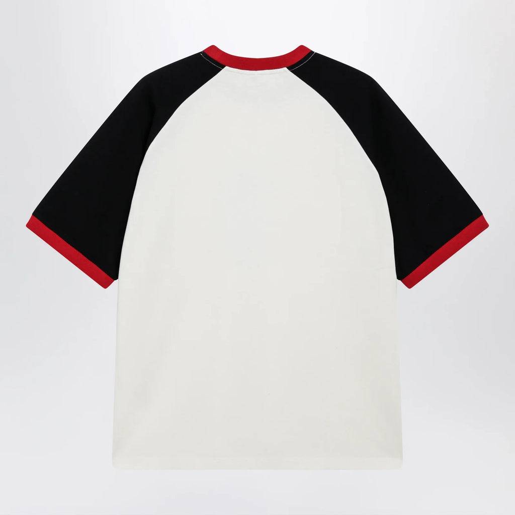 Versace White/black cotton T-shirt with Medusa print