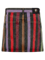 Versace Striped Denim Skirt