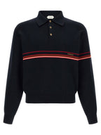 Versace Inlaid Striped Polo Shirt