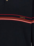 Versace Inlaid Striped Polo Shirt