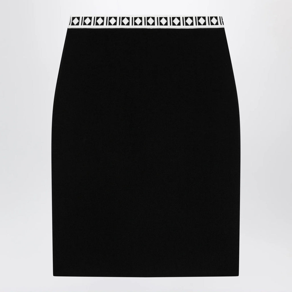 Versace Jacquard viscose-blend midi skirt in black