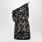 Versace Black Printed Silk Twill Dress