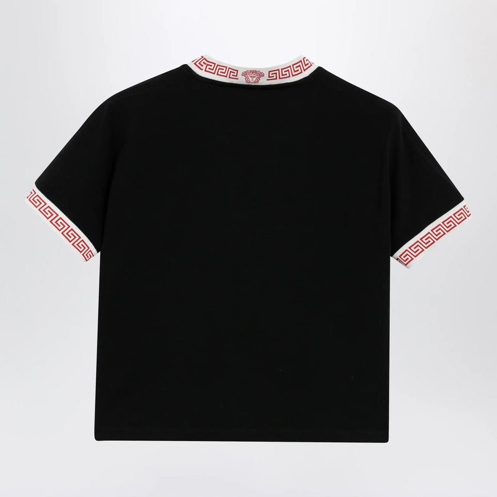 Versace Black stretch cotton jersey T-shirt