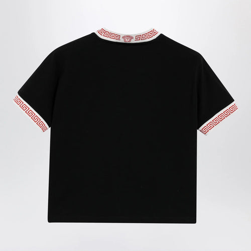 Versace Black stretch cotton jersey T-shirt