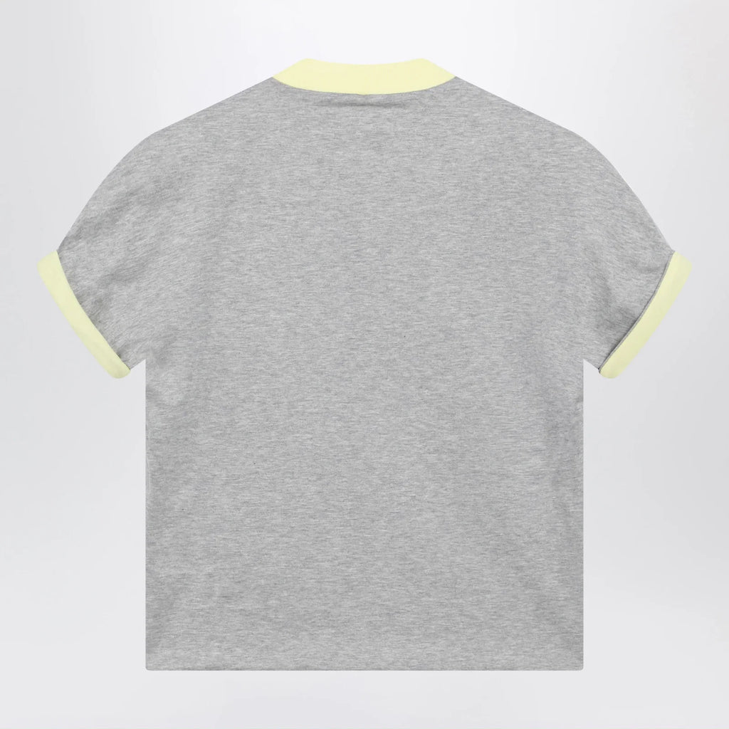 Versace Reversible grey/yellow cotton jersey T-shirt
