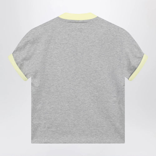 Versace Reversible grey/yellow cotton jersey T-shirt