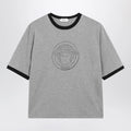 Versace Cotton Jersey T-Shirt with Printed Logo
