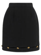 Versace Grain De Poudre Wool Skirt