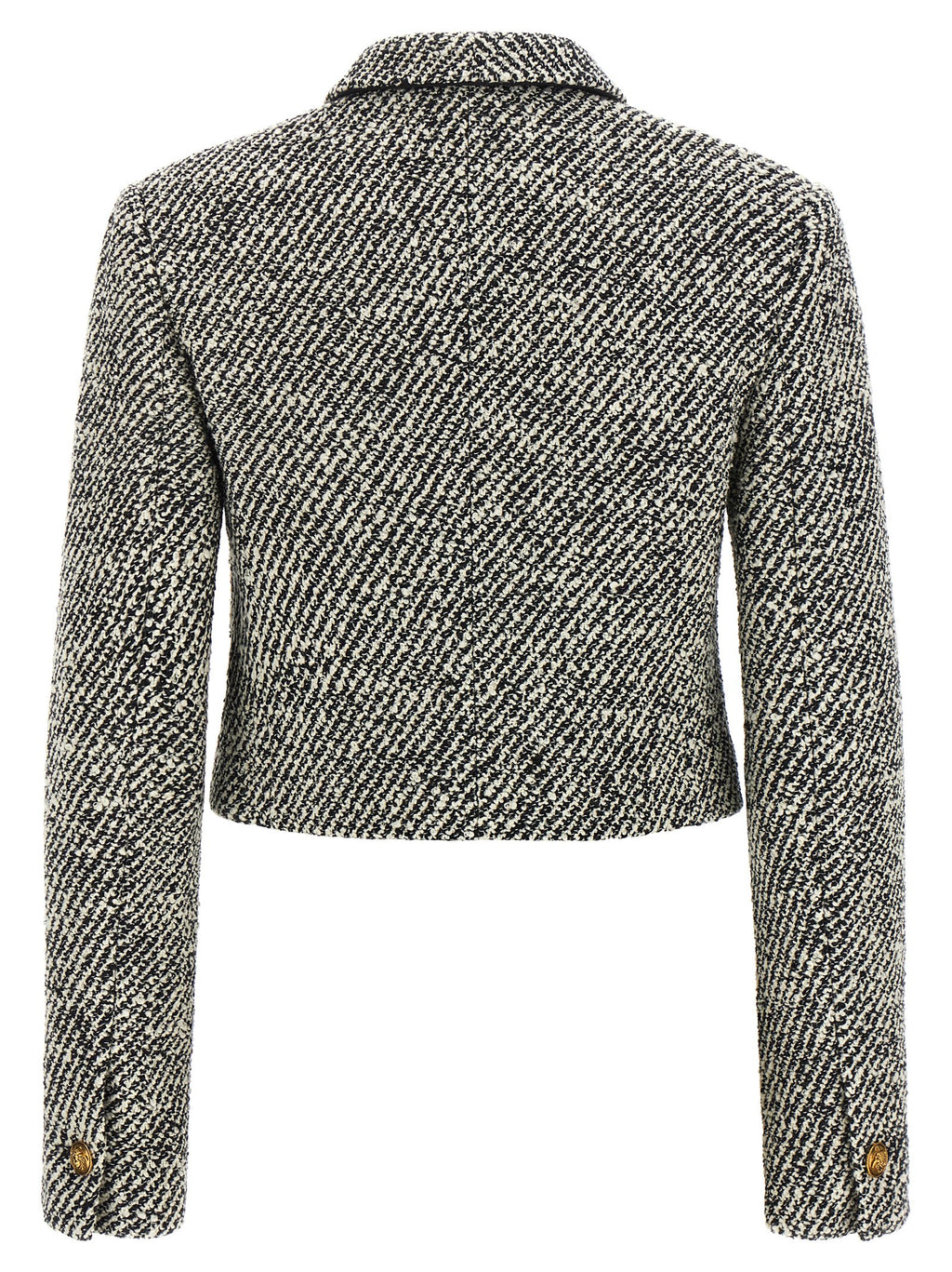 Versace Bouclé Wool Blend Blouson Jacket