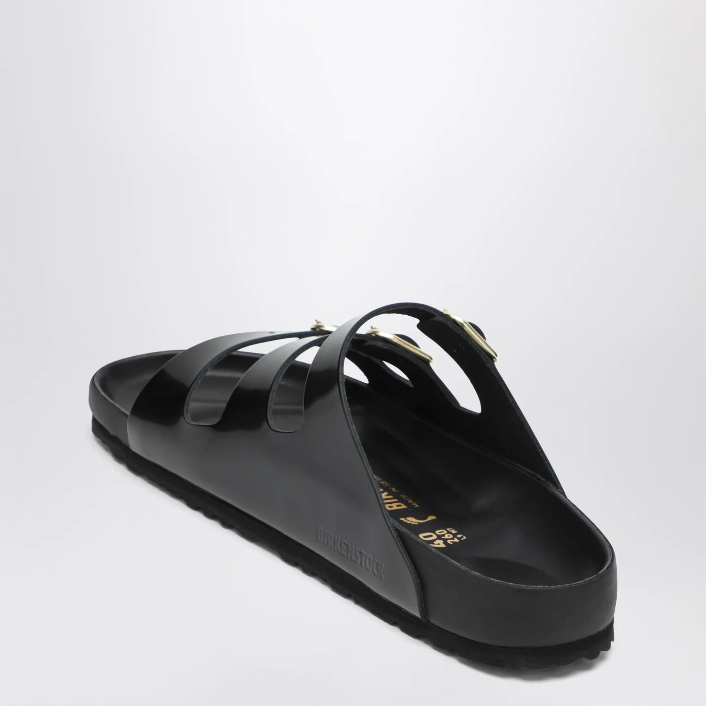 Birkenstock Slide Florida Dbuckle Exquisite lucida nera