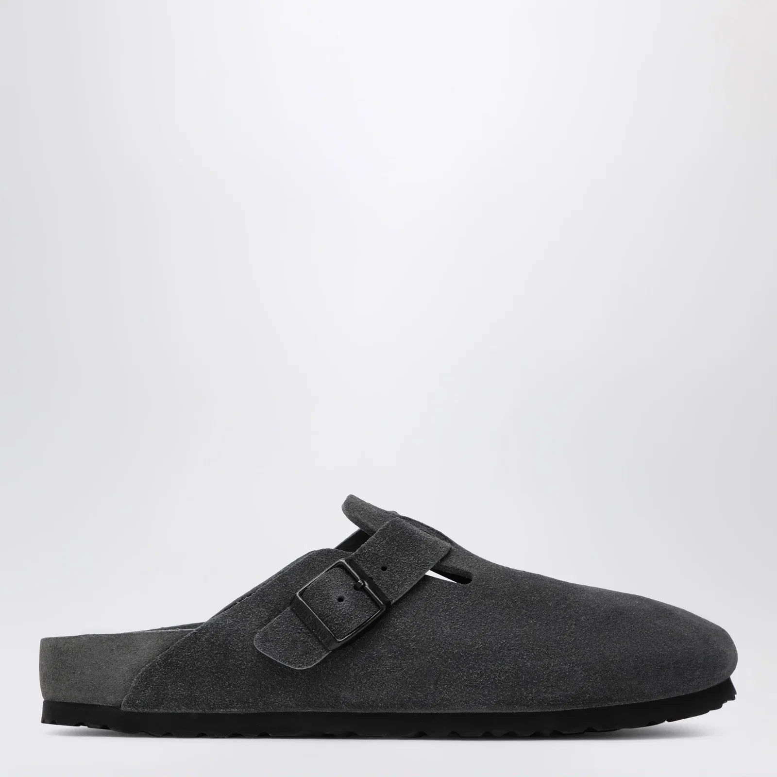 Birkenstock Boston suede clogs in charcoal