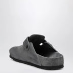 Birkenstock Boston suede clogs in charcoal
