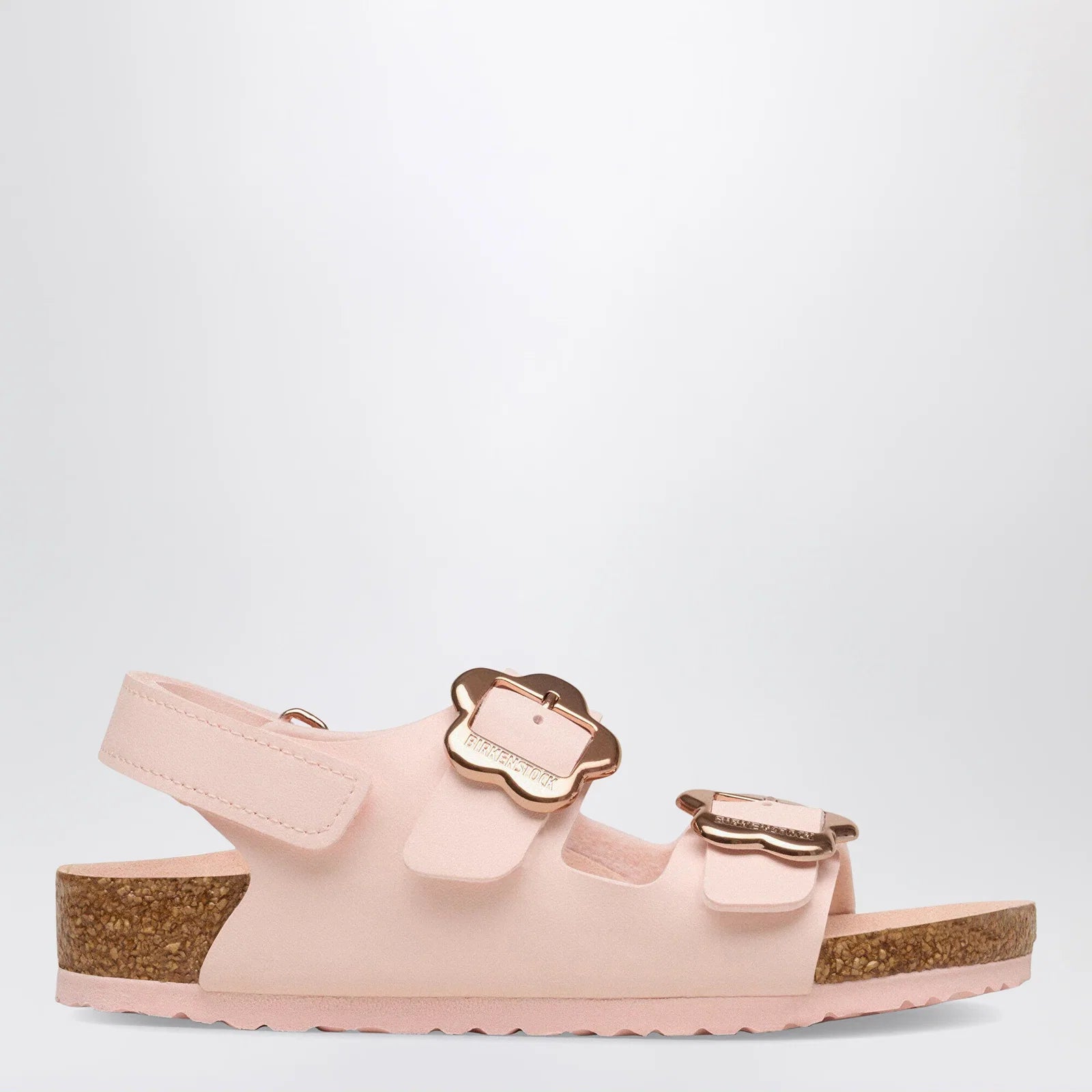 Birkenstock Milano Flower Buckle sandals in light pink