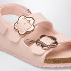 Birkenstock Milano Flower Buckle sandals in light pink