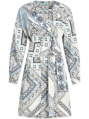Etro Mix-print belted dress