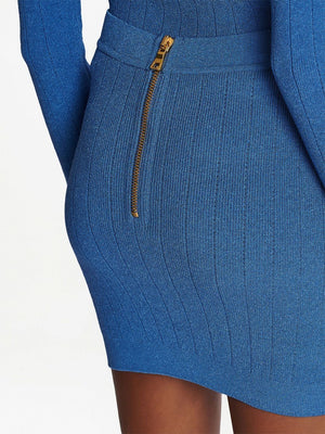 Balmain Button-detail knitted miniskirt