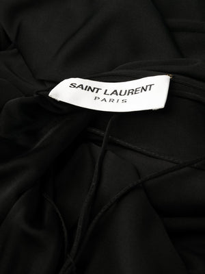 Saint Laurent draped sleeveless jersey dress