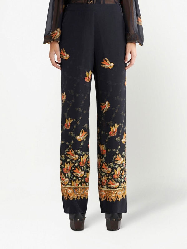 Etro Straight trousers with paisley print