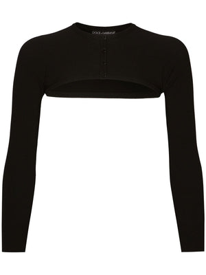 Dolce & Gabbana cropped button-fastening cardigan
