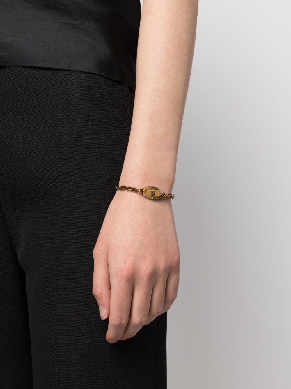 Alexander McQueen skull-detail chain-link bracelet