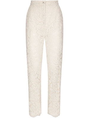 Dolce & Gabbana Floral lace trousers