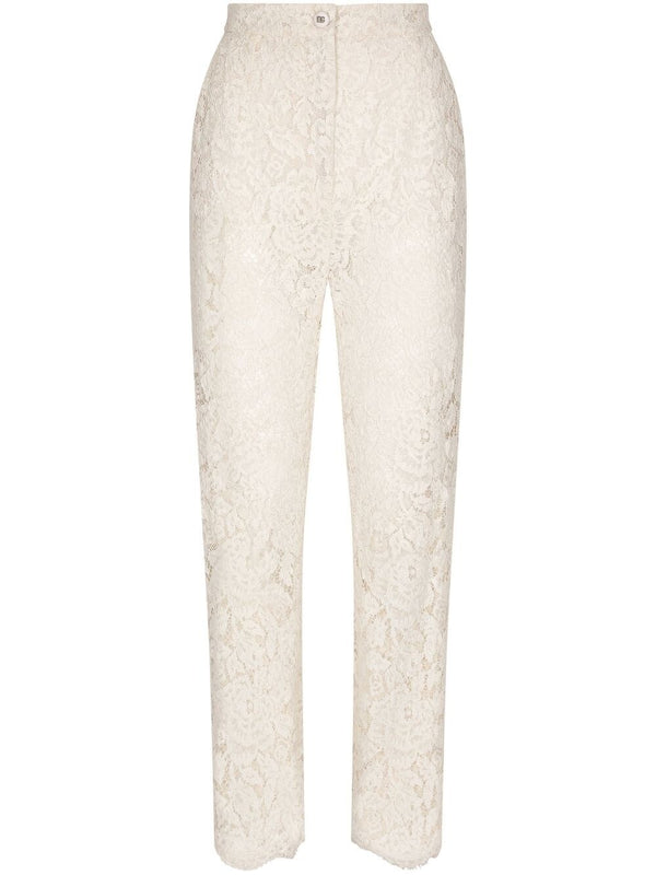 Dolce & Gabbana Floral lace trousers